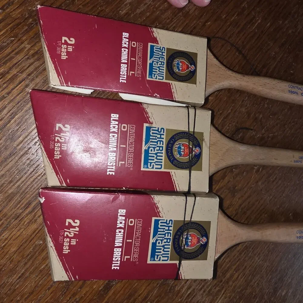 SHERWIN WILLIAMS SET OF 3 CONTRACTOR PAINT BRUSHES
